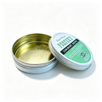 Boîte en étain ronde personnalisée de qualité alimentaire avec couvercle fileté, matériaux recyclés pour l'emballage de cosmétiques, d'huiles essentielles, d'onguents et de lubrifiants