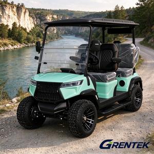 Voiturette de golf électrique tout-terrain 4 places, avec grand écran intégré et système audio de divertissement - Product Image 1