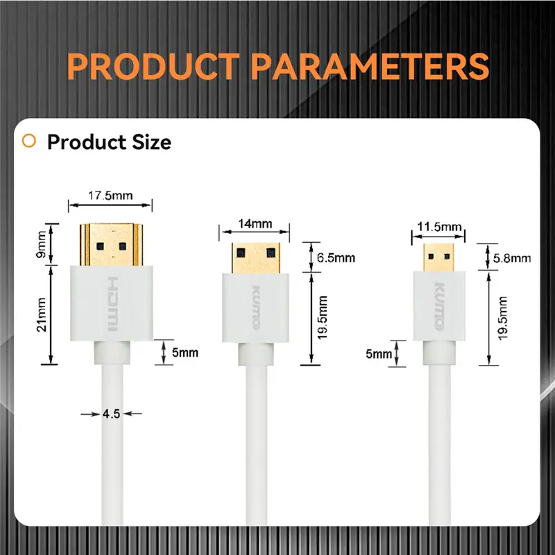 Slim HDMI per Ultra Televisori Ad Alta Definizione Finale sottile 4K 2160p 1.4v placcato oro ad alta velocità HDMI cavo