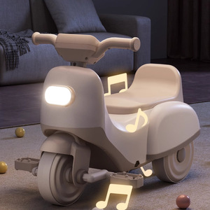 Triciclo para niños de 2 a 4 años con ruedas de espuma plástica, bicicleta deslizante con empuje manual, con luces y música, coche de juguete. - Product Image 4