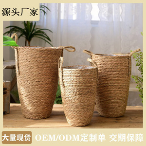 Nordic Woven <b>Basket</b> Large Flower Vase Straw Weaving Home Decoration Rattan Craft - Product Image 3