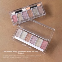 SH Nouvelle Collection : Kit de Manucure Poudre Magique Six Couleurs Effet Miroir – Or Riche et Aurore pour Ongles Brillants, Conforme MSDS