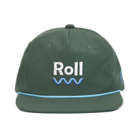 Gorra de béisbol de ala plana de 5 paneles Richardson informal, parche tejido personalizado de malla de nailon de poliéster 256 ultra suave para Hip Hop