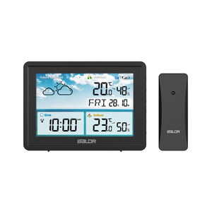 Promotion <span class=keywords><strong>BALDR</strong></span> <span class=keywords><strong>Station</strong></span> météo domestique Thermomètre intérieur/extérieur Moniteur d'humidité Sans fil (Noir) - Product Image 1