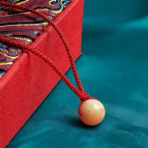 LANGYUE Ambra Naturale Sfusa, Colore Giallo/Bianco, Dimensione 10mm, Effetto Ottico a Stella, Lucidata per Creazione di Gioielli - Product Image 3