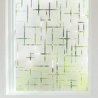 Hochwertige 3D statische Frisch halte glas Kreuz PVC gefrostet Sichtschutz folie Modernes Design für Home Office dekorative Fenster