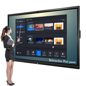 ไวท์บอร์ดอินเทอร์แอคทีฟแบบ LCD ขนาด 75 นิ้ว ป้องกันแสงสะท้อน พร้อมขาตั้งเคลื่อนที่ ความละเอียด 1920x1080 - Product Image 1