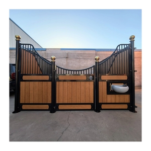 12피트 프리미엄 품질 야외 휴대용 아연 도금 말 마구간(지붕 포함) 영구 분체 도장 금속 말 마구간 장비 판매 - Product Image 6