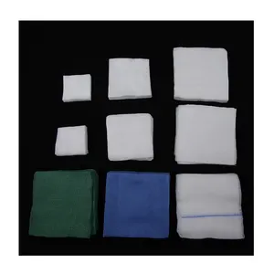 Almohadillas de gasa para vendaje, hisopo de gasa no tejida, 100% algodón, no estéril, con hilo de rayos x