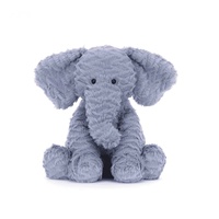 Jelly Cat UK - Poupée en peluche courte en forme d'éléphant aux cheveux ondulés, série Comfort Doll, cadeau de Noël ou d'anniversaire, 23 cm, sans rembourrage, à partir de 14 ans
