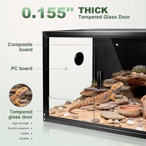 Terrario Professionale Impilabile e Smontabile in PVC da 120 Galloni per Rettili con Lati in Acrilico ad Alta Trasparenza - Product Image 3