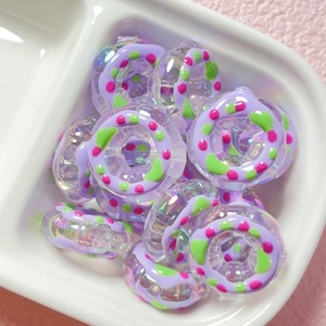 Cadenas Colgantes para Teléfono Móvil y Coche, Hechas a Mano con Cuentas de Acrílico, Plástico y Lucite, con Diseño de Donut de Niña, Multicolores, 24mm - Product Image 4