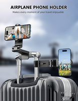 Support de téléphone pliable pour avion, idéal pour le bureau et la table, rotation à 360° °   Support de téléphone réglable en rotation pour téléphones de 4,7 à 7 pouces