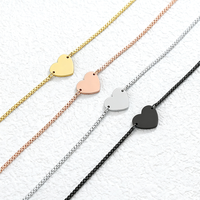 Bracelet en acier inoxydable Ywyougang avec pendentif cœur et chaîne de perles, personnalisable, multicolore pour femmes et filles, à porter au quotidien et comme cadeau