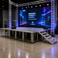 Structure de présentation en alliage d'aluminium, conception modulaire, capacité de charge lourde de 1000 kg, installation rapide, légère, pliable, mobile pour