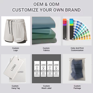 Short de fitness décontracté de style athleisure à séchage rapide, respirant, évacuant l'humidité, pantalon de course à pied, coupe ample pour l'entraînement en plein air - Product Image 5