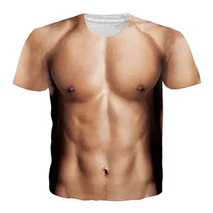 Kaus Sublimasi Kustom OEM Kaus Katun Poliester Nyaman Lengan Pendek Sublimasi Gymwear Pria T Shirt 3d untuk Pria