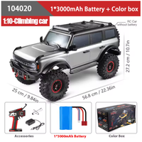 Gran Coche Teledirigido RC Crawler 1:10 4WD - Vehículo Todoterreno con Control Remoto Wltoys 104020 Profesional con Cabrestante Eléctrico PRO