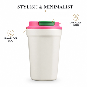 Mug de voyage isotherme avec couvercle à vis anti-fuite, design personnalisé, logo, portable, en acier inoxydable pour l'extérieur - Product Image 4
