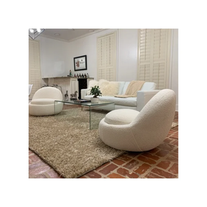 Sofás de sala de estar, silla de tela, sofá individual, sillón gris moderno, sofá de un solo asiento de estilo clásico con espalda baja - Product Image 1