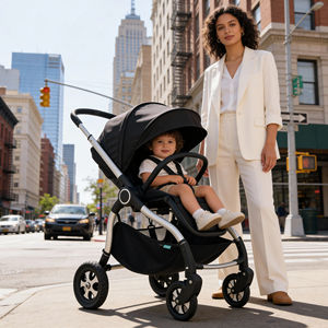 Poussette Bébé OEM Landleopard Tiger 3 en <span class=keywords><strong>1</strong></span>, Grandes Roues de 9 Pouces, Vue Haute, Normes EN1888-<span class=keywords><strong>2</strong></span> CCC, pour <span class=keywords><strong>0</strong></span>-3 Ans - Product Image 1