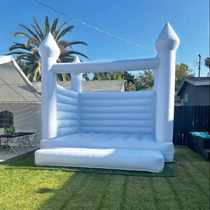 Castello Gonfiabile da Esterno Bianco con Scivolo, Casa Gonfiabile Personalizzata in PVC, Parco Divertimenti Gonfiabile per Eventi e <span class=keywords><strong>Intrattenimento</strong></span> - Product Image 1