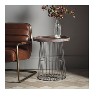 Tables avec cadre en acier, pour salon, chambre à coucher, naturel - Product Image 1
