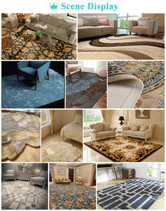 Alfombra de área 8x10, color marfil y rojo, diseño oriental tradicional, polipropileno, pelo medio, no deshilacha. - Product Image 3