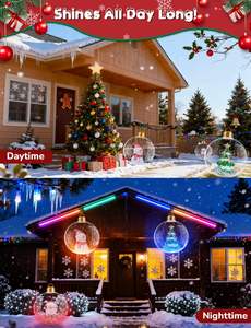 Décoration de Noël Gonflable LED Bonhomme de Neige Facile à Installer, Lumière en Forme de Boule, Matériau PVC Blanc, Léger et Pliable - Product Image 5