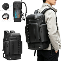Sac à dos avec compartiment séparé pour chaussures, chargement USB, pour ordinateur portable 15 pouces, résistant à l'eau, extensible, sac à dos professionnel