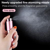 Flacons de voyage de poche miniatures 5ml 8ml 10ml 15ml 20ml en plastique rechargeables avec atomiseur de parfum en aluminium à visser à vendre