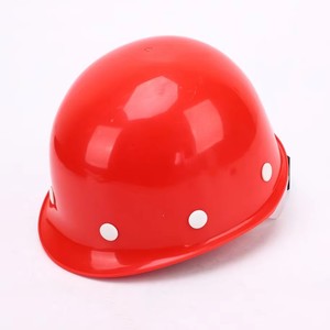 Casque de sécurité rouge, type cercle, 4 points de suspension, non rainuré - Product Image 5