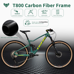 <span class=keywords><strong>VTT</strong></span> <span class=keywords><strong>TRIFOX</strong></span> Pioneer à suspension intégrale, <span class=keywords><strong>cadre</strong></span> en carbone T800, pneus de 29 pouces, freins à disque hydrauliques, fourche à suspension pneumatique (140 mm de débattement) - Product Image 2