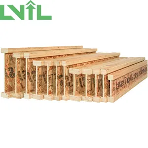 LVIL การก่อสร้างคุณภาพสูง I-JOIST ลานไม้ OSB ความยาวน้อยกว่า 12 ม. 2x4 ไม้สน / ไม้โอ๊คสําหรับการก่อสร้าง