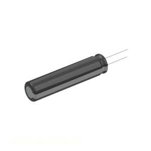 Condensador de Canal de Fabricante, Aluminio, 18uF, 20%, 420V, Radial TH, 18 uF, Montaje a través de Orificio, 420CXW18MEFR8X35 - Product Image 1