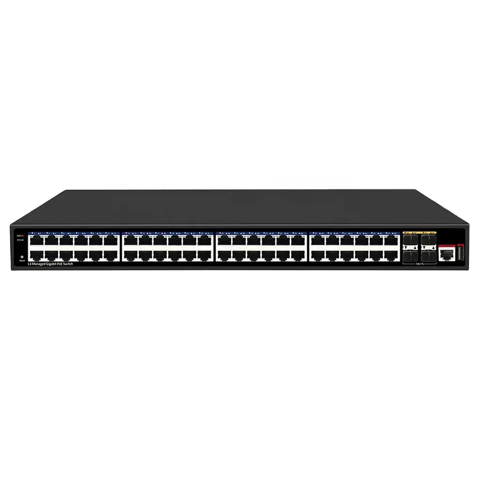 52 Port 10G Uplink 48 Port Gigabit Layer 3 Managed Ethernet Switch 4 ports 10G SFP+ Network switch