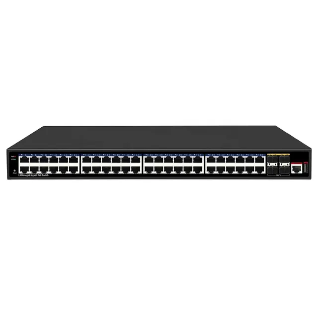 52 Port 10G Uplink 48 Port Gigabit Layer 3 Managed Ethernet Switch 4 Ports 10G SFP+ Network Switch