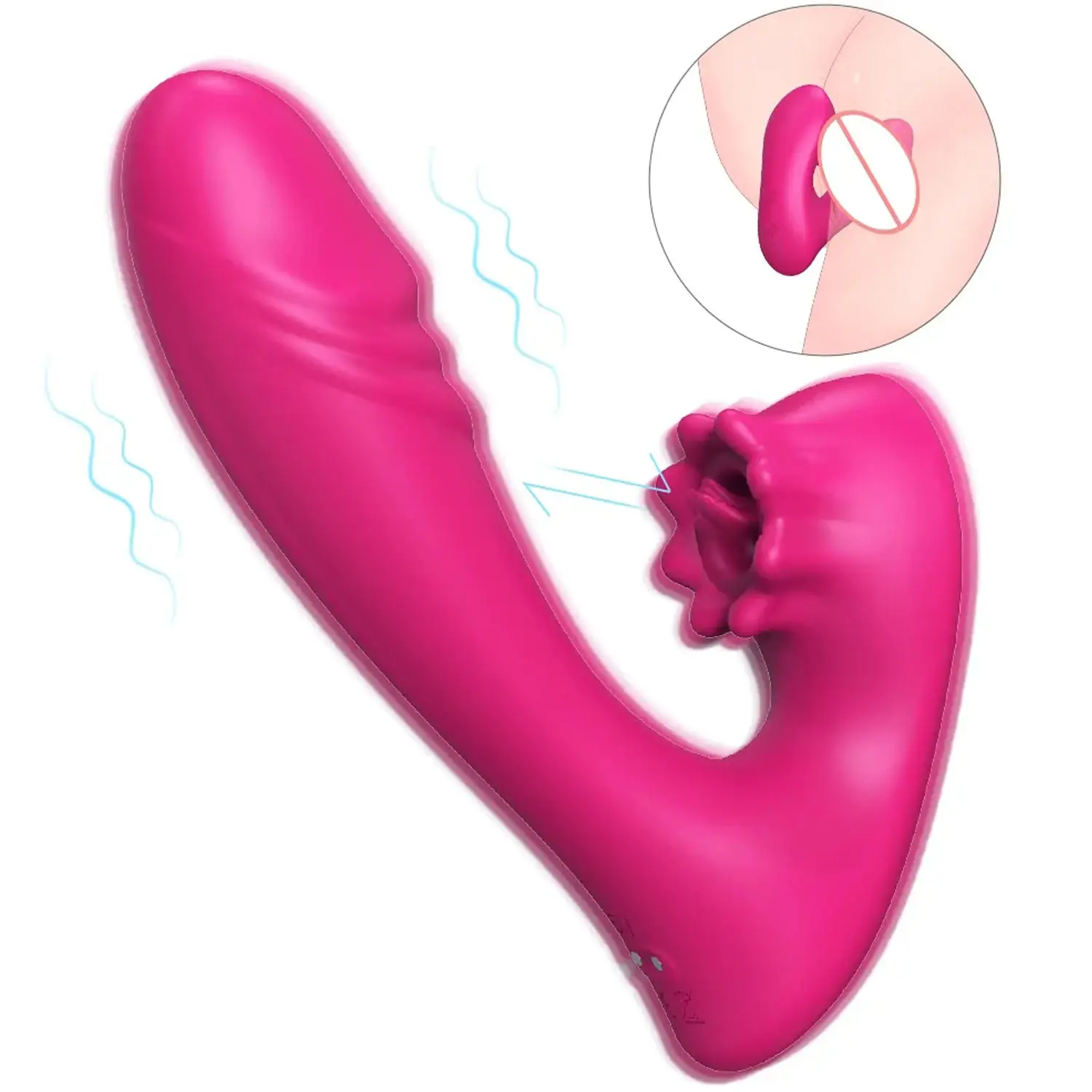 Vibrador de lengua portátil para mujer, juguetes de estimulación del clítoris y pezón, envío por ROP