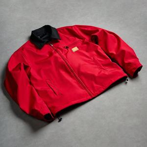 Rainbow Spray Streetwear produsen ODM/OEM jaket kerja kasual pria pakaian kerja longgar ritsleting luar ruangan jaket pelatih untuk pria - Product Image 3