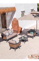 Hochwertiges Modernes Garten-Sofa-Set Aluminiumrahmen Rattan-Geflecht Wasserdicht UV-Schutz Outdoor-Möbel Korbstuhl Park