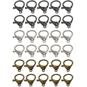 30 set di grandi dimensioni piegate in oro pinze di aragosta fai da te connettore gioielli per braccialetti portachiavi in lega materiali artigianali borsa di imballaggio - Product Image 6