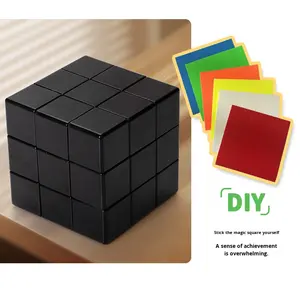 Mini <span class=keywords><strong>Cubo</strong></span> Mágico 3x3 DIY - Unisex, Edades 0-24 Meses, <span class=keywords><strong>Cubo</strong></span> en Blanco, Pegatinas <span class=keywords><strong>de</strong></span> Colores, Película Personalizable, Rompecabezas <span class=keywords><strong>de</strong></span> ABS para Aliviar el Estrés - Product Image 1