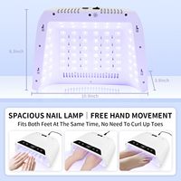 Lumière UV professionnelle 2-en-1 Pro double écran 320W pour ongles en gel 72 perles lampe à ongles LED