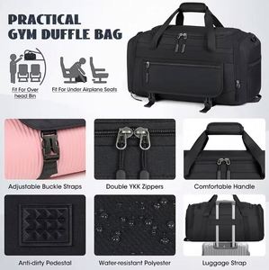 Free Sample 40L Multipurpose Durable Sports Gym Travel Duffel Carry on Lightweight Weekender <b>Overnight</b> <b>Bag</b> for <b>Men</b> - Product Image 5
