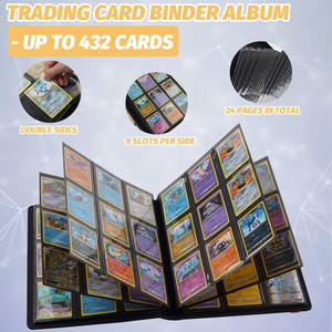 Y Y Ready to Ship Premium PP Matte Yugioh Trading Card Binder 9-Pocket 360 Capacity Black PVC Cover Plastic Material - Product Image 6
