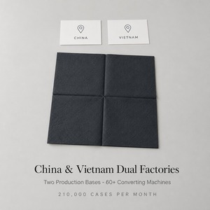 Serviettes de table noires en pulpe vierge pour boissons et cocktails, pour restaurants et bars - Product Image 2