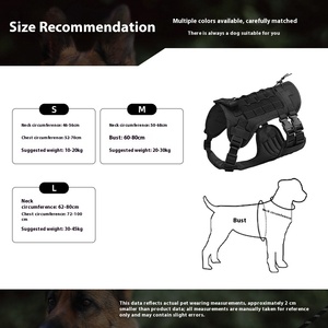 2025 di vendita calda impermeabile imbracatura per cani regolabile tattico per cani di media taglia di lusso riflettente durevole per esterni - Product Image 5