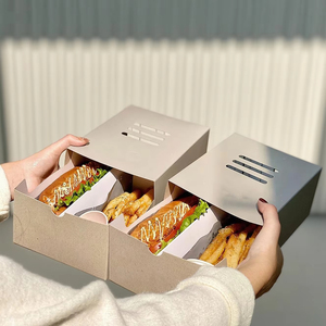 Caja de Cartón <span class=keywords><strong>para</strong></span> Alimentos con Forma de Barco, Personalizada e Impresa, de Material de Grado Alimenticio, <span class=keywords><strong>para</strong></span> Hot Dogs y Hamburguesas - Product Image 4