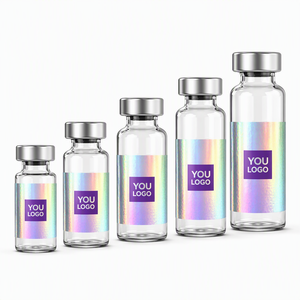 Rainbow Holographic Peptide Glass Vial <b>Labels</b> Custom Printed Self Adhesive Stickers For Lab Storage - Product Image 5