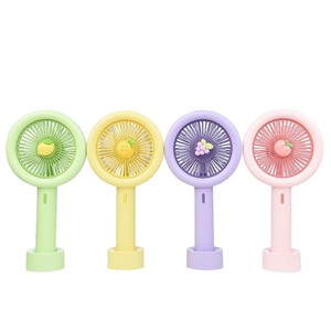 Handheld <b>Mini</b> <b>Fan</b> Fruit Design Colorful Portable Rechargeable <b>USB</b> Silent Outdoor <b>Fan</b> - Product Image 2